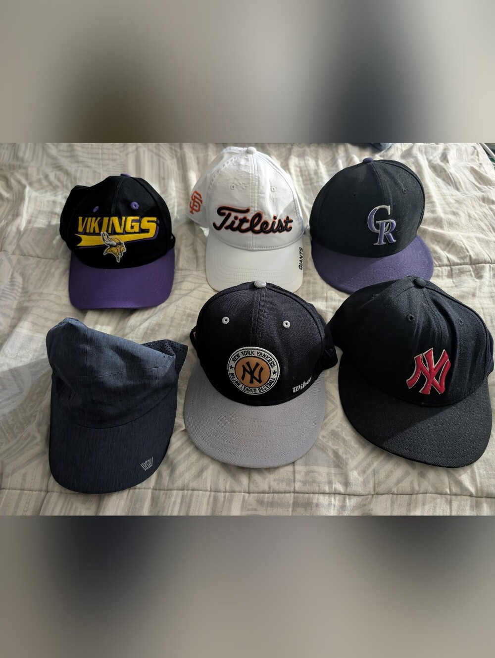 Assorted Lot Of Baseball Hats And NFL